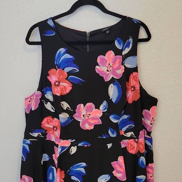 Torrid Floral Print Georgette High Neck Maxi Dress Size 22. - Picture 2 of 11